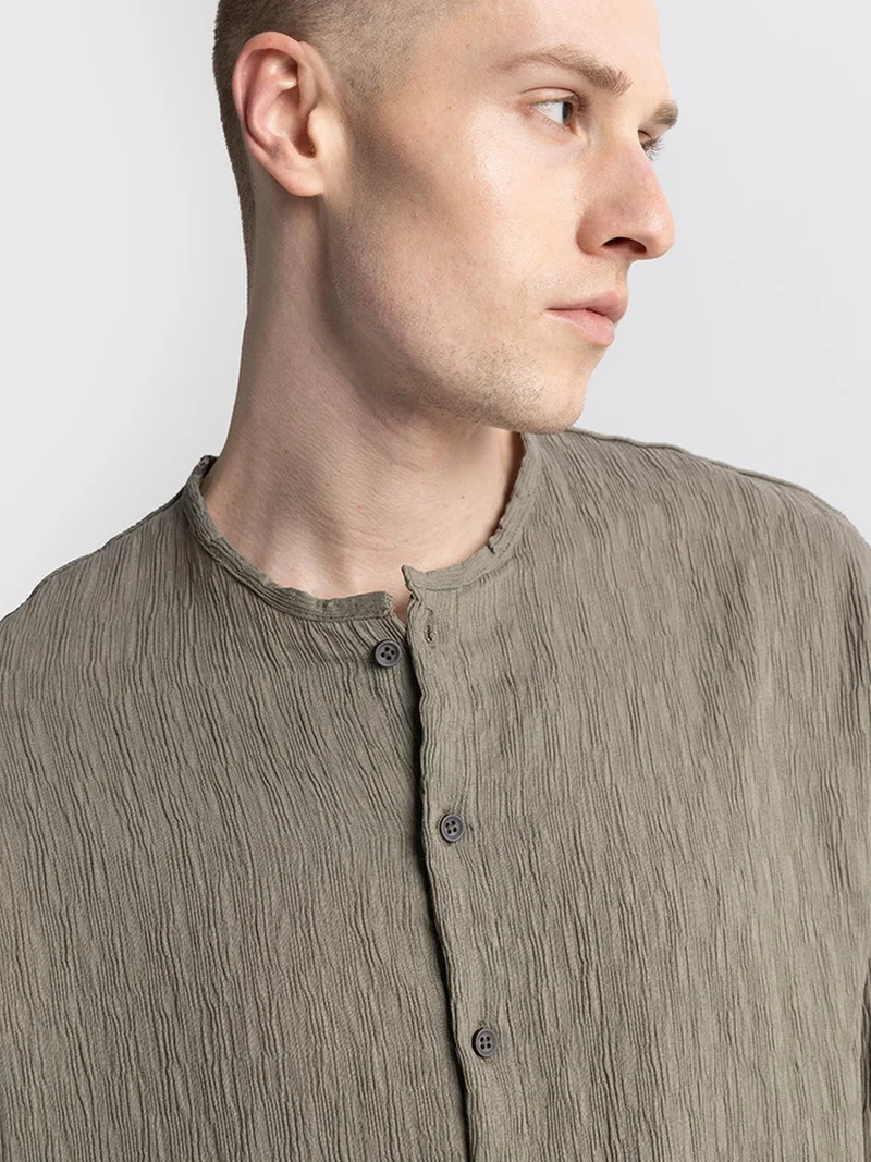 جيستو GIESTO Textured Long Sleeve Crew Neck Shirt